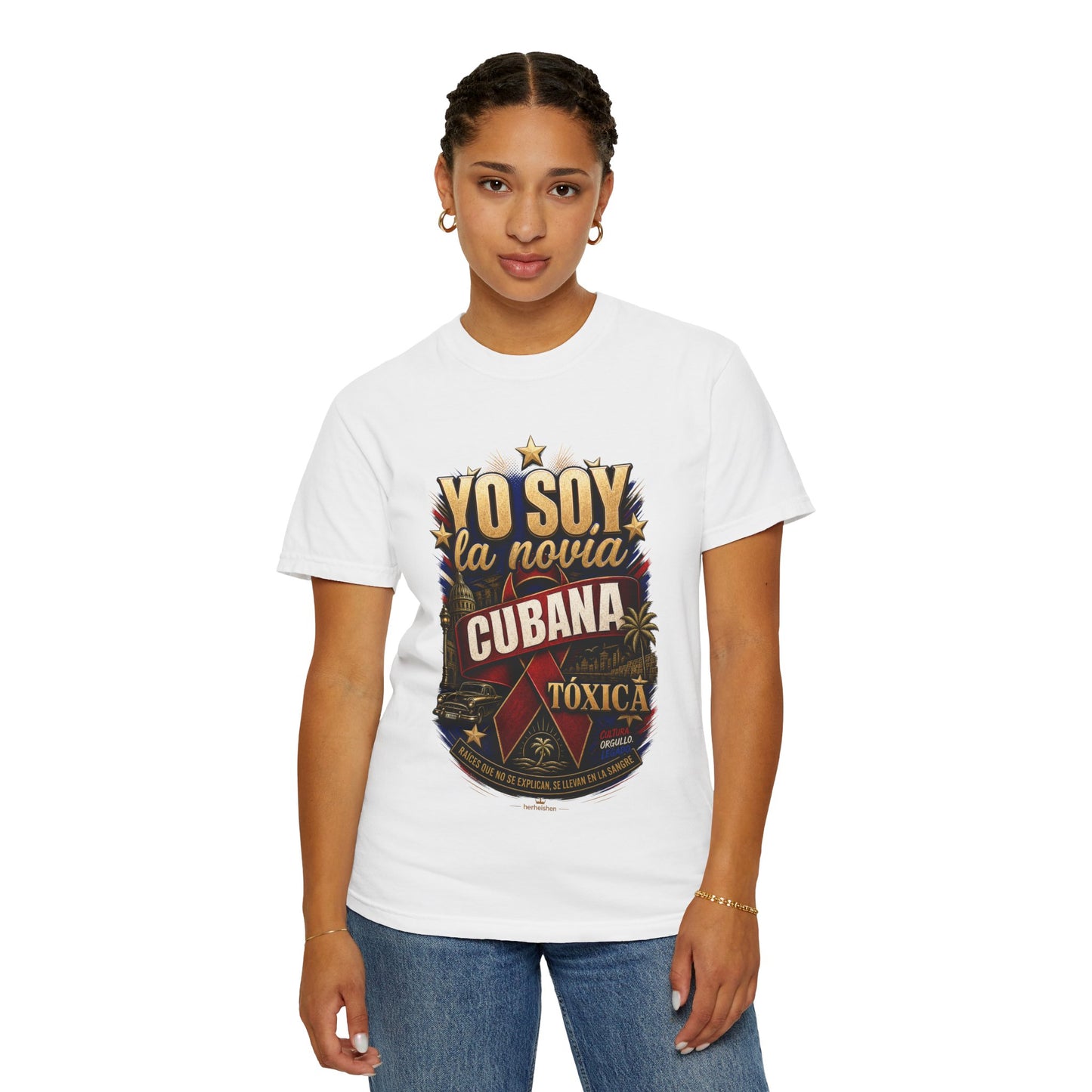 Camiseta “Yo Soy La Novia Cubana Tóxica” – Orgullo, Sabor y Actitud Caribeña