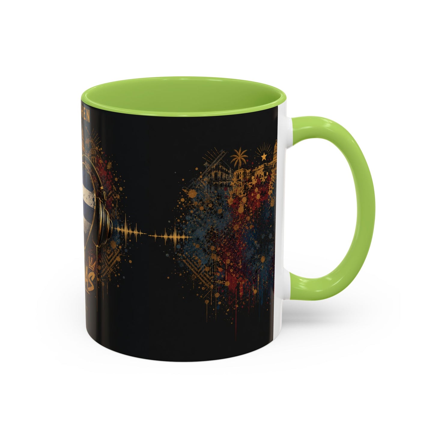 Taza Cubana “Tu Sí Suenas” | Mug de Cerámica con Bandera de Cuba y Audífonos