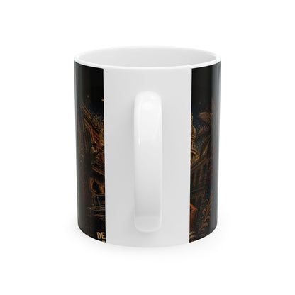 Taza Vintage Cuba – Escena Retro de La Habana y Bandera Cubana | Mug Cerámico 11oz / 15oz