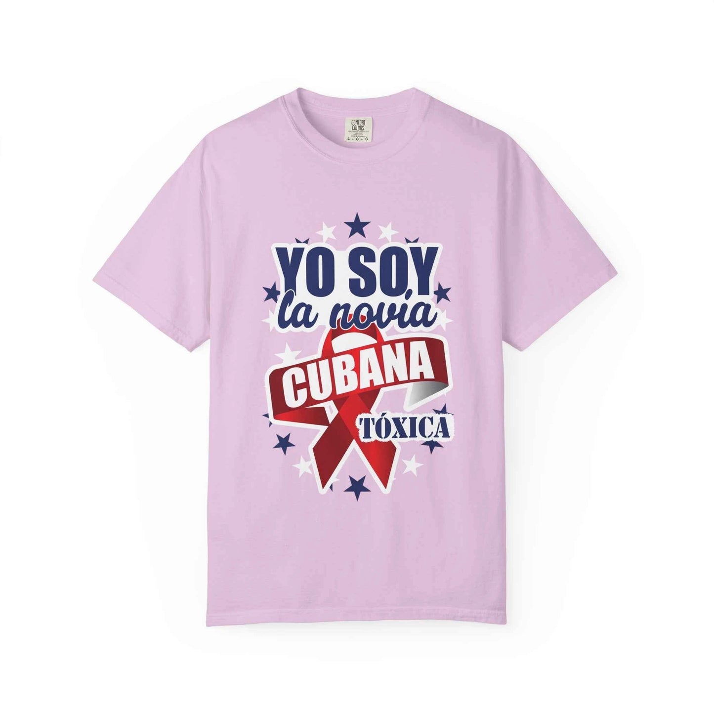 Cuban Pride T-Shirt — "Yo soy la novia cubana tóxica" / Colorful Cuban Grafitti Back Print
