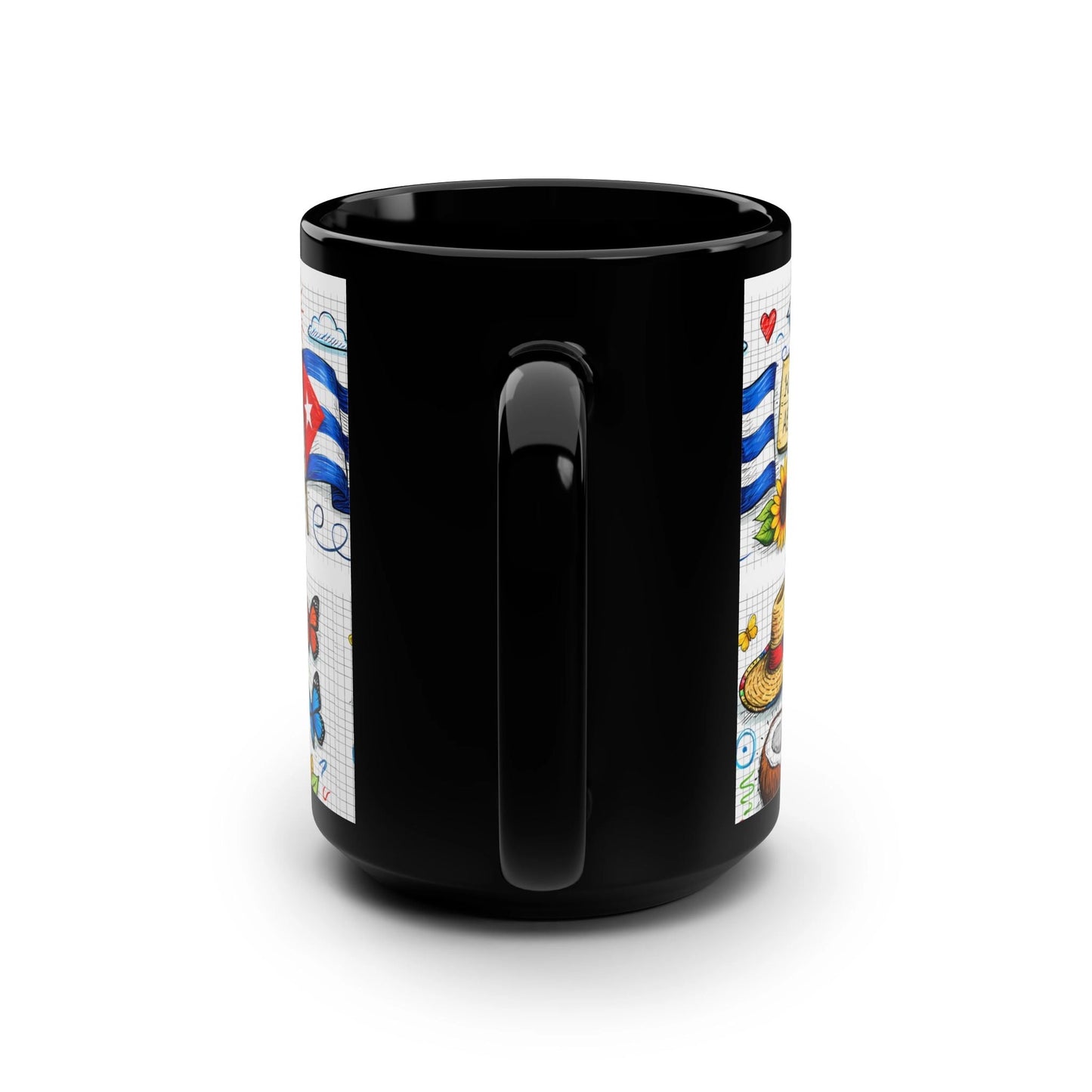 Coffee Mug — 'Profe Feliz Día' Teacher Appreciation 15oz Black Ceramic