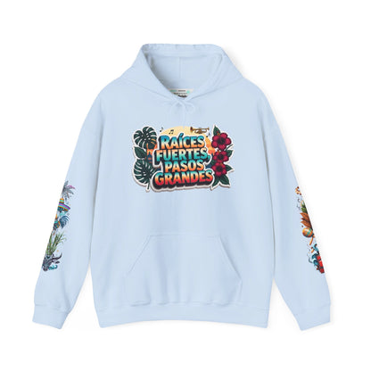 Hoodie — "Raíces Fuertes, Pasos Grandes" Cuban Pride Graphic Hoodie