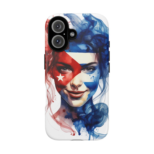 Phone Case — Cuban Flag Face Art Protective Tough Case