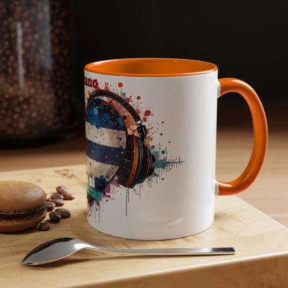 Cuba Heart Flag Coffee Mug — "Cuba sigue sonando en ti / Tú sí suenas" Accent Mug