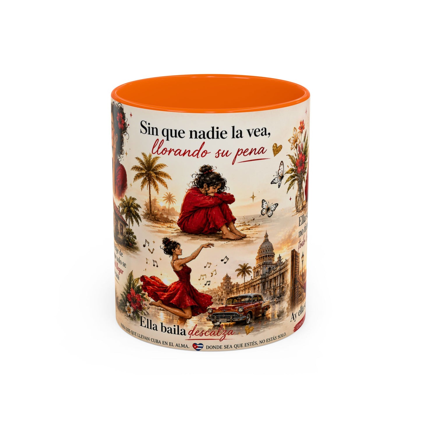 Taza Cubana "Ella se Disfraza" | Mug de Café con Frases Cubanas, Nostalgia y Alma de La Habana (11 oz / 15 oz)
