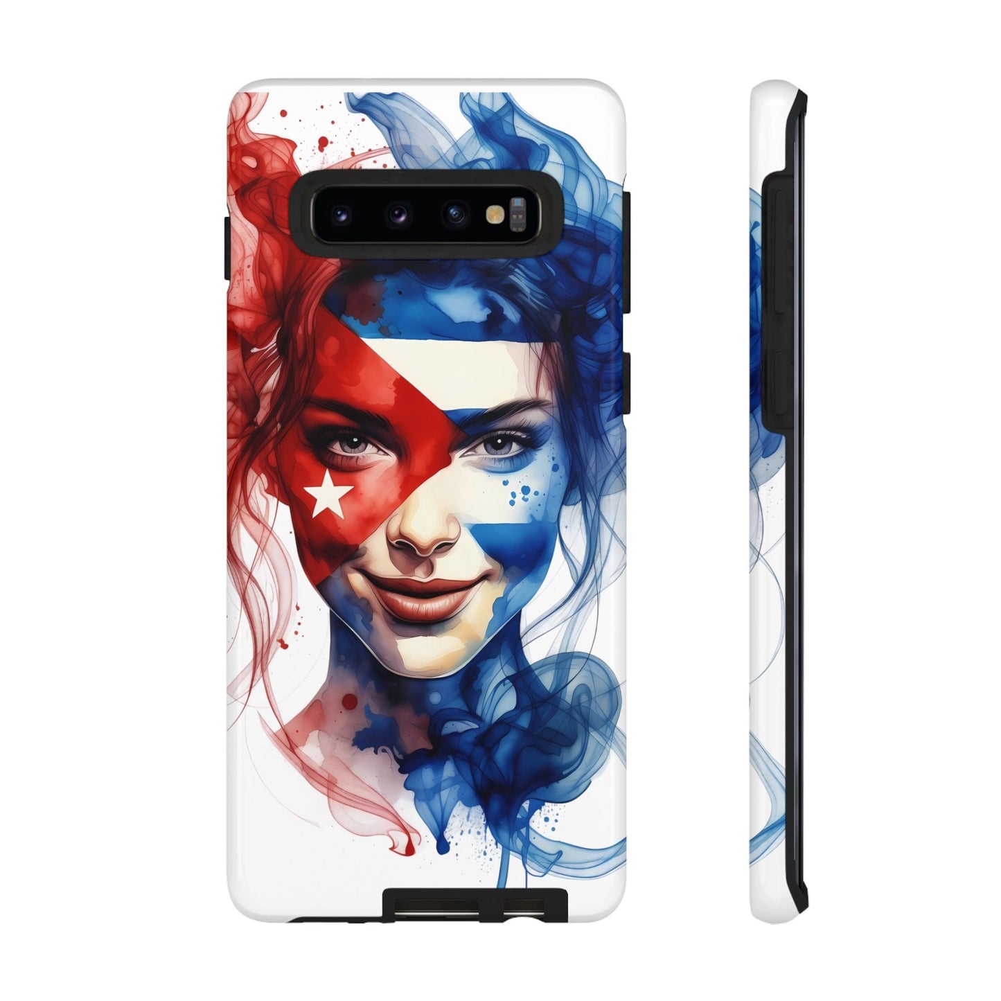 Phone Case — Cuban Flag Face Art Protective Tough Case