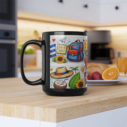 Coffee Mug — 'Profe Feliz Día' Teacher Appreciation 15oz Black Ceramic