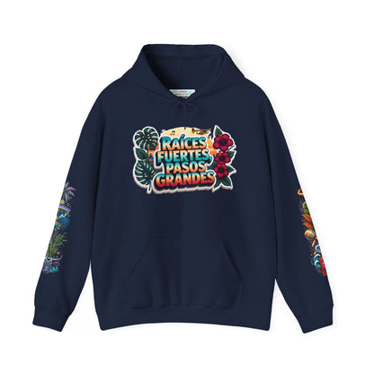 Hoodie — "Raíces Fuertes, Pasos Grandes" Cuban Pride Graphic Hoodie