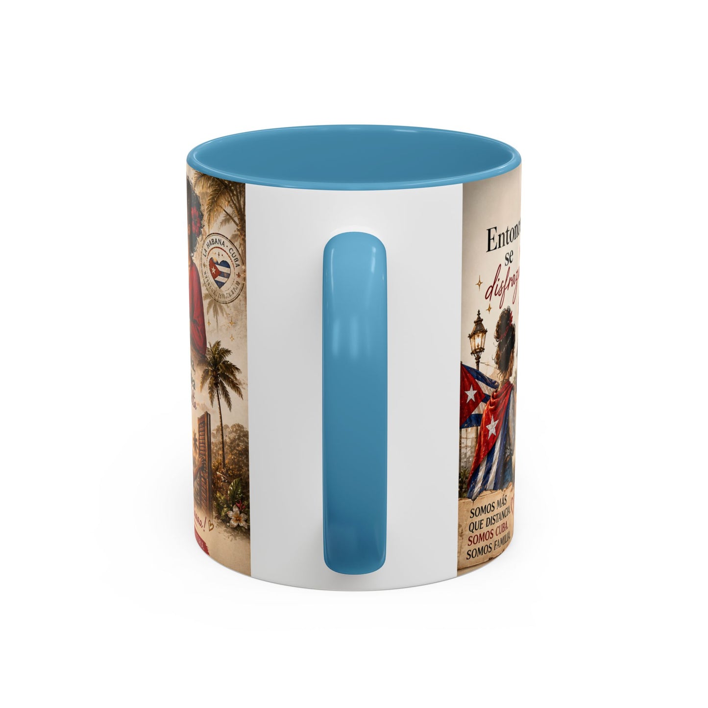 Taza Cubana "Ella se Disfraza" | Mug de Café con Frases Cubanas, Nostalgia y Alma de La Habana (11 oz / 15 oz)