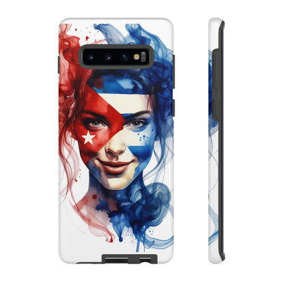 Phone Case — Cuban Flag Face Art Protective Tough Case