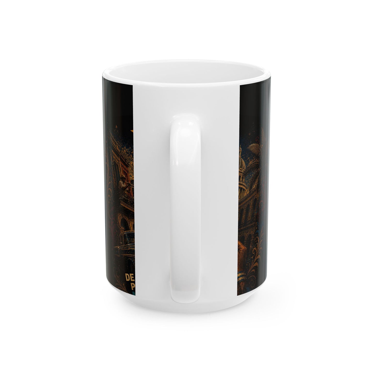 Taza Vintage Cuba – Escena Retro de La Habana y Bandera Cubana | Mug Cerámico 11oz / 15oz