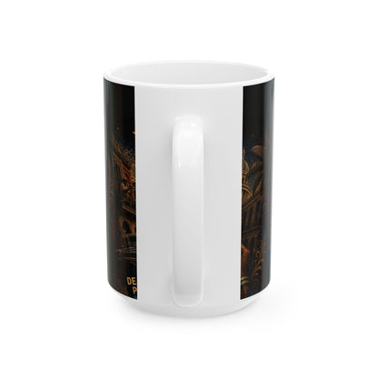 Taza Vintage Cuba – Escena Retro de La Habana y Bandera Cubana | Mug Cerámico 11oz / 15oz