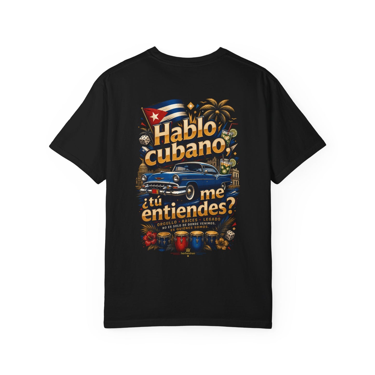 “¿Asere, Qué Bolá?” – Camiseta Cubana Vintage Comfort Colors 1717 | Sabor, Música y Calle