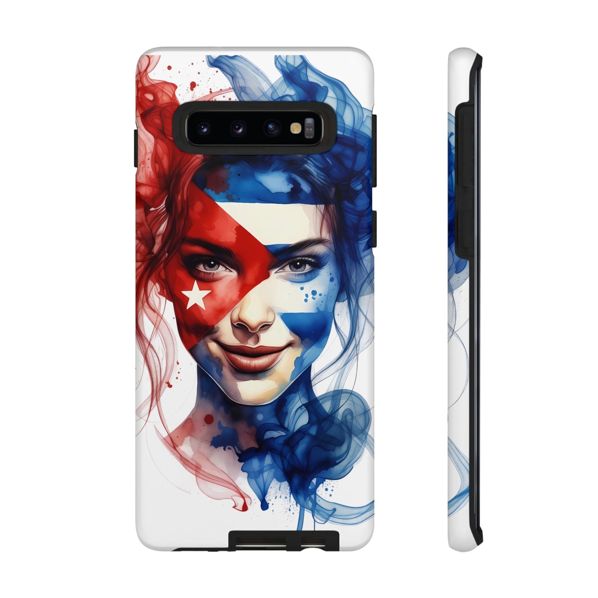 Phone Case — Cuban Flag Face Art Protective Tough Case