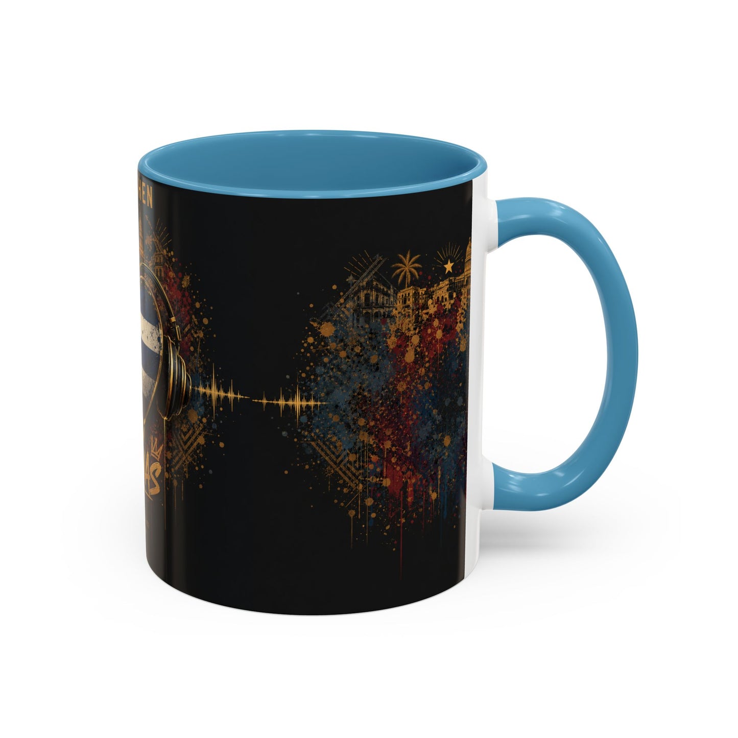 Taza Cubana “Tu Sí Suenas” | Mug de Cerámica con Bandera de Cuba y Audífonos