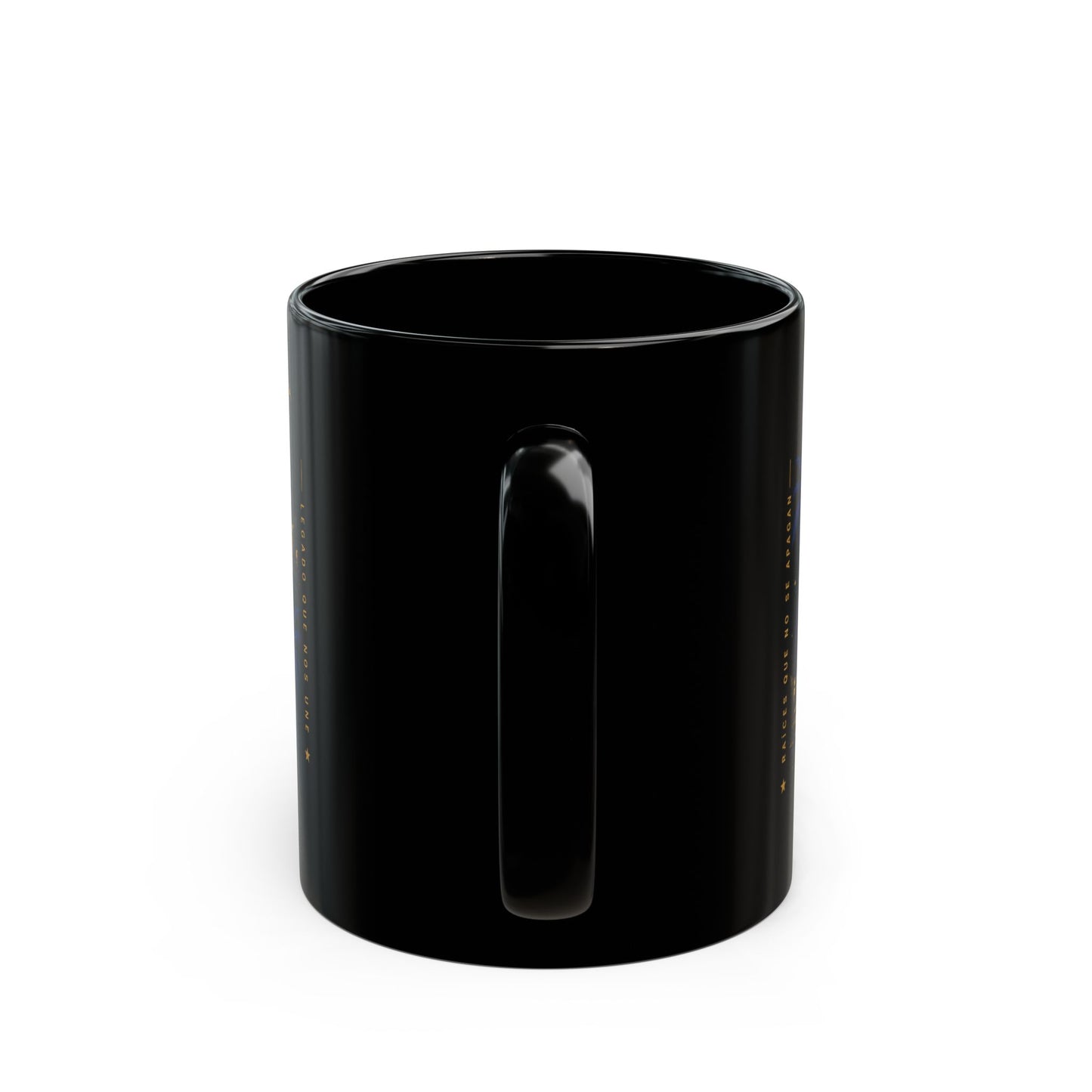Dos Banderas Un Corazón™ Black Ceramic Mug – Taza Cubano Americana de Orgullo y Herencia | 11oz & 15oz