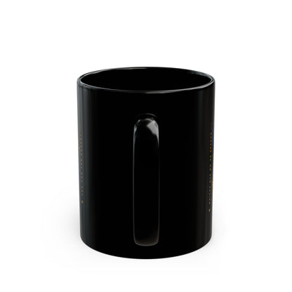 Dos Banderas Un Corazón™ Black Ceramic Mug – Taza Cubano Americana de Orgullo y Herencia | 11oz & 15oz