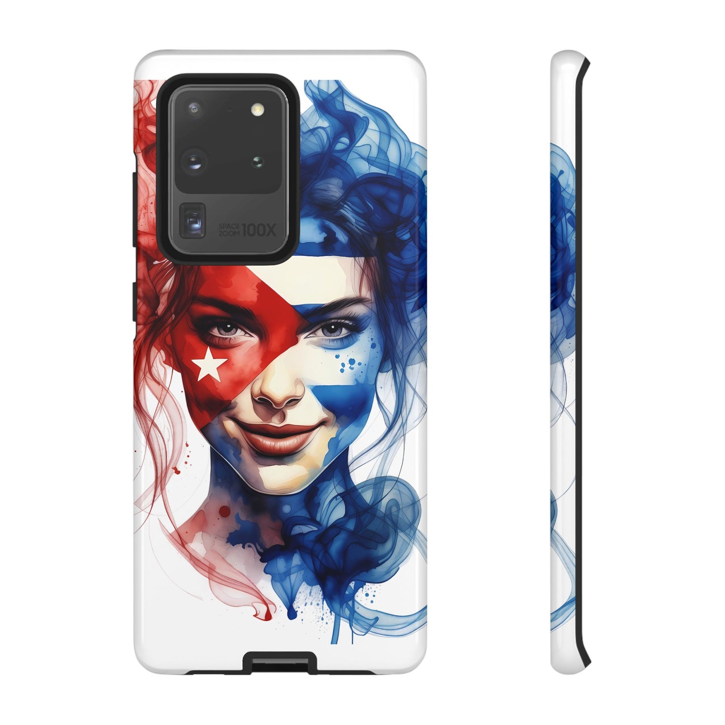 Phone Case — Cuban Flag Face Art Protective Tough Case