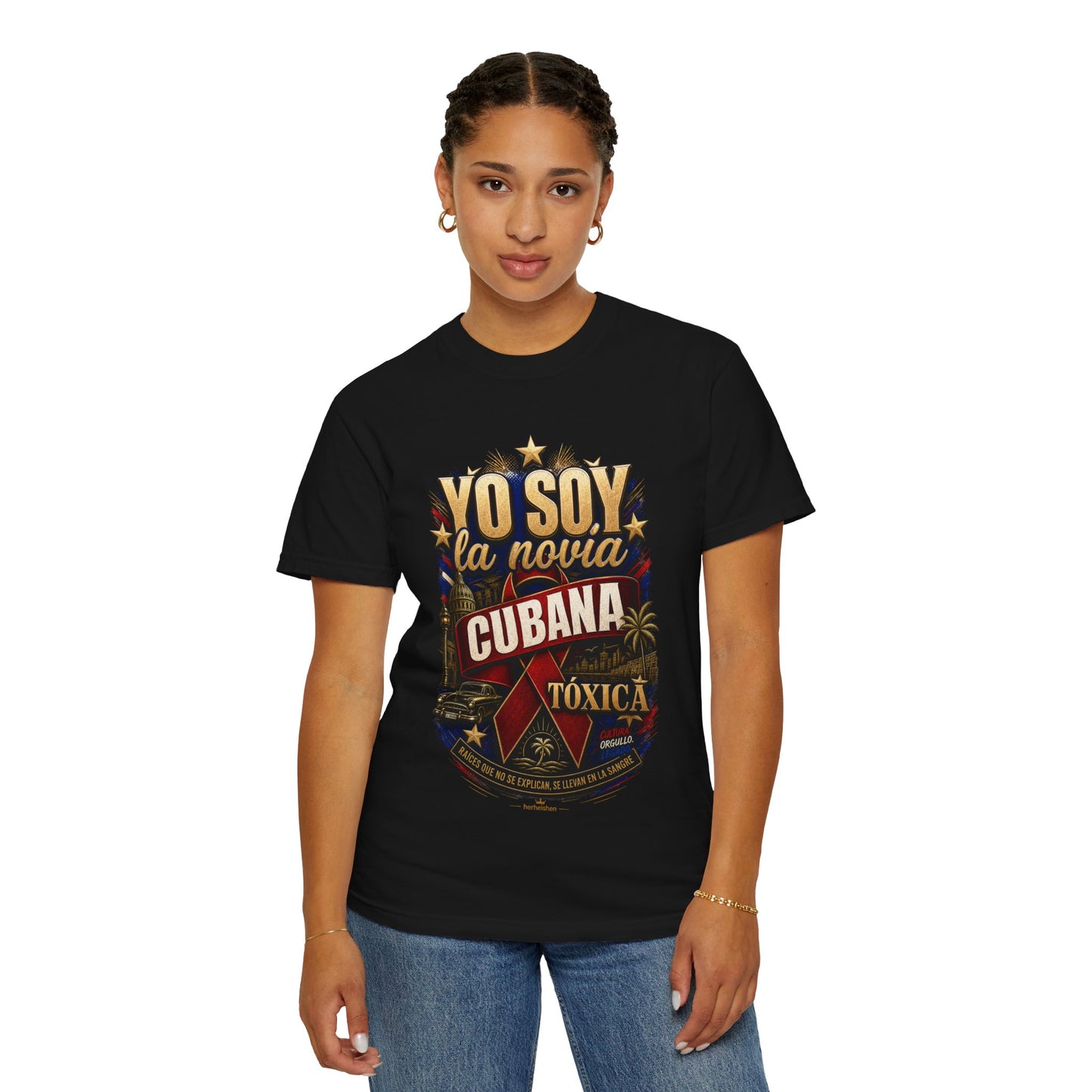 Camiseta “Yo Soy La Novia Cubana Tóxica” – Orgullo, Sabor y Actitud Caribeña