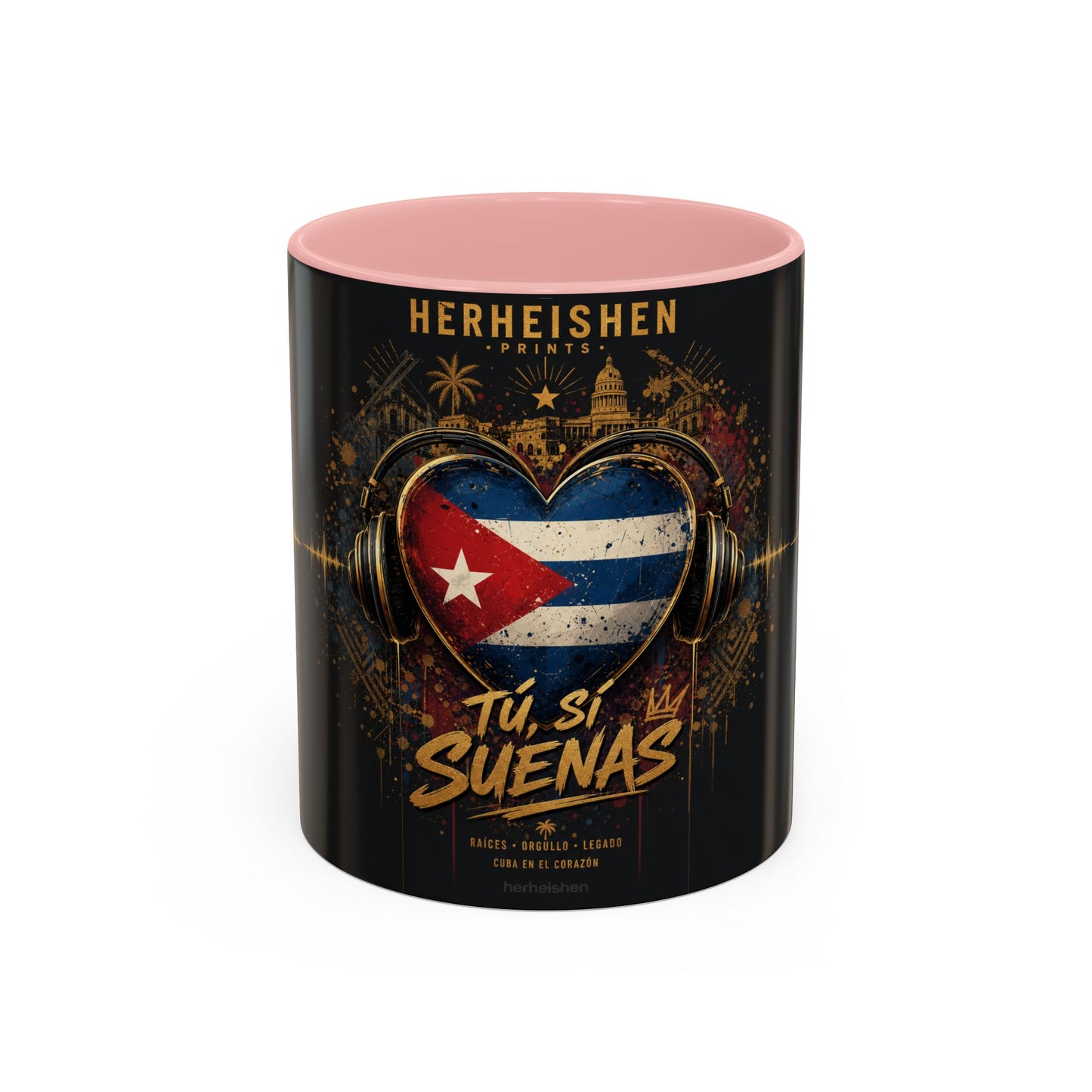 Taza Cubana “Tu Sí Suenas” | Mug de Cerámica con Bandera de Cuba y Audífonos