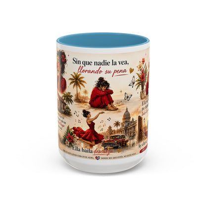 Taza Cubana "Ella se Disfraza" | Mug de Café con Frases Cubanas, Nostalgia y Alma de La Habana (11 oz / 15 oz)