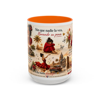 Taza Cubana "Ella se Disfraza" | Mug de Café con Frases Cubanas, Nostalgia y Alma de La Habana (11 oz / 15 oz)