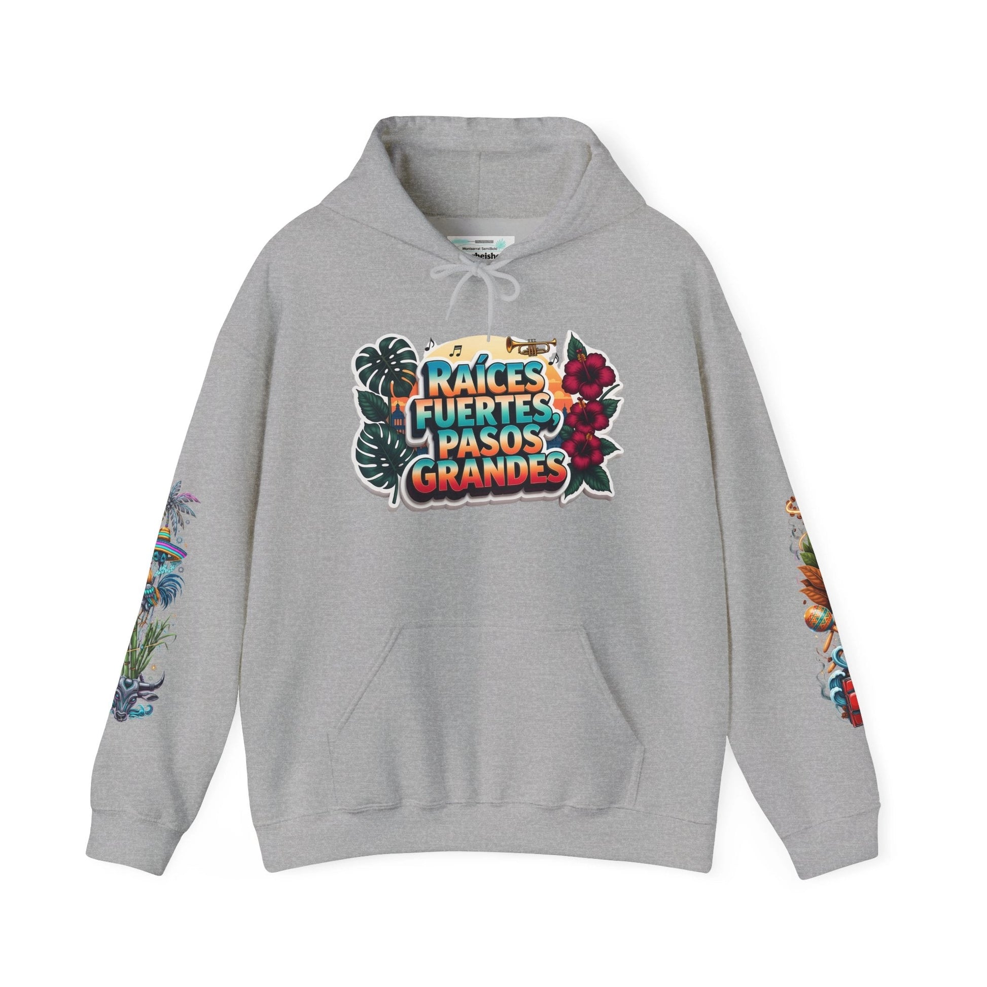 Hoodie — "Raíces Fuertes, Pasos Grandes" Cuban Pride Graphic Hoodie