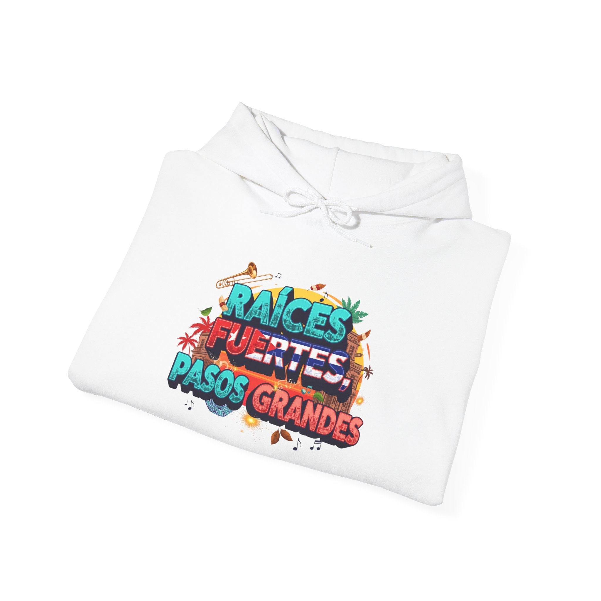 Hoodie — "Raíces Fuertes, Pasos Grandes" Cuban Pride Graphic Hoodie - Herheishen Prints