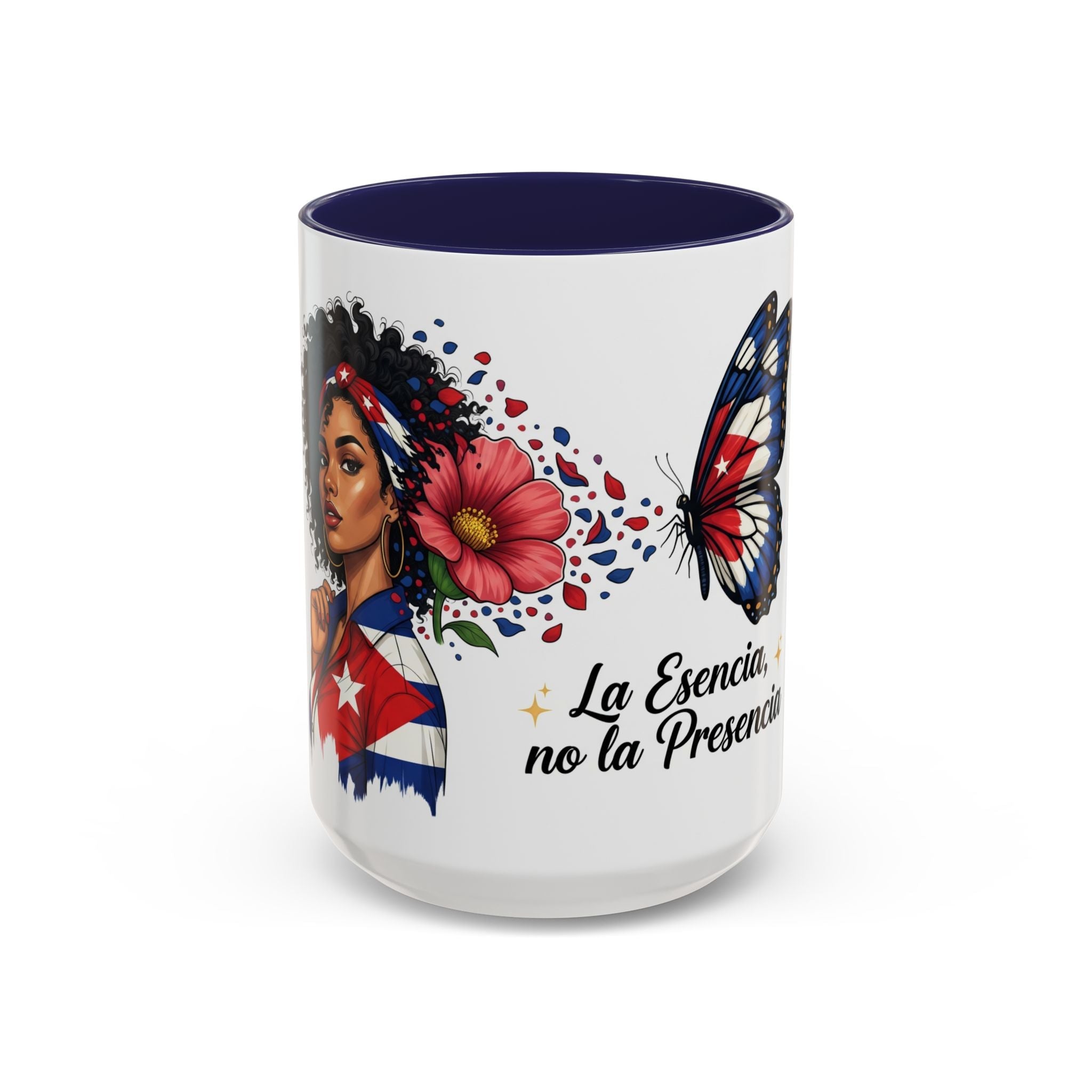 "La Esencia, no la Presencia" Coffee Cup (11/15oz) - Herheishen Prints