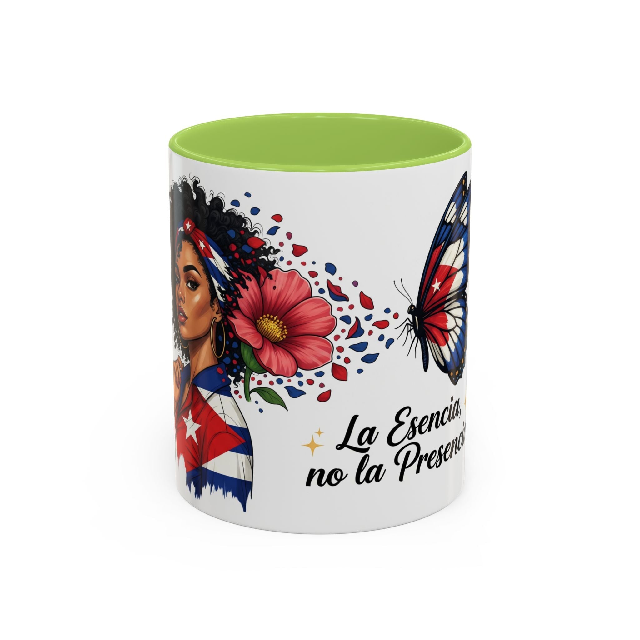 "La Esencia, no la Presencia" Coffee Cup (11/15oz) - Herheishen Prints