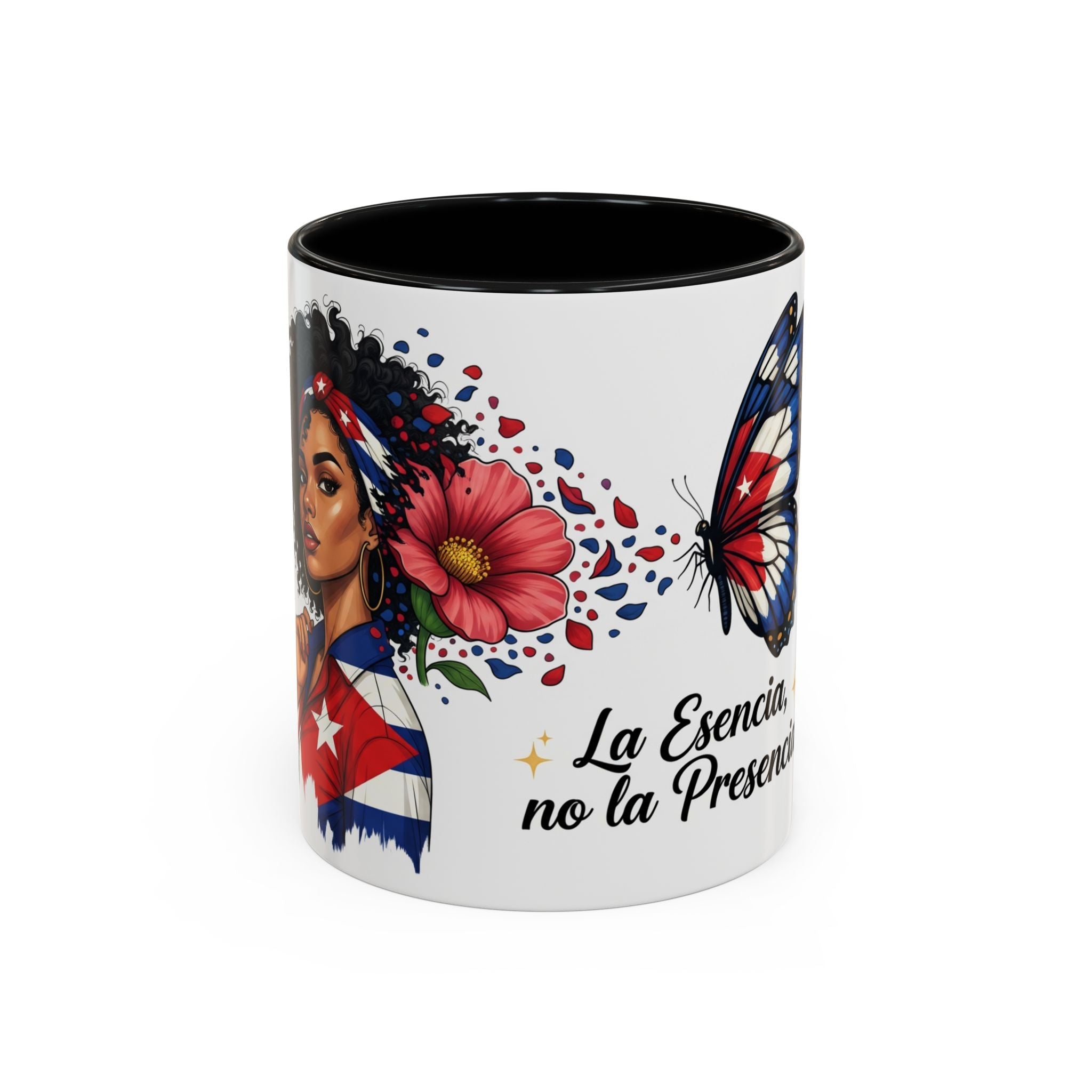 "La Esencia, no la Presencia" Coffee Cup (11/15oz) - Herheishen Prints