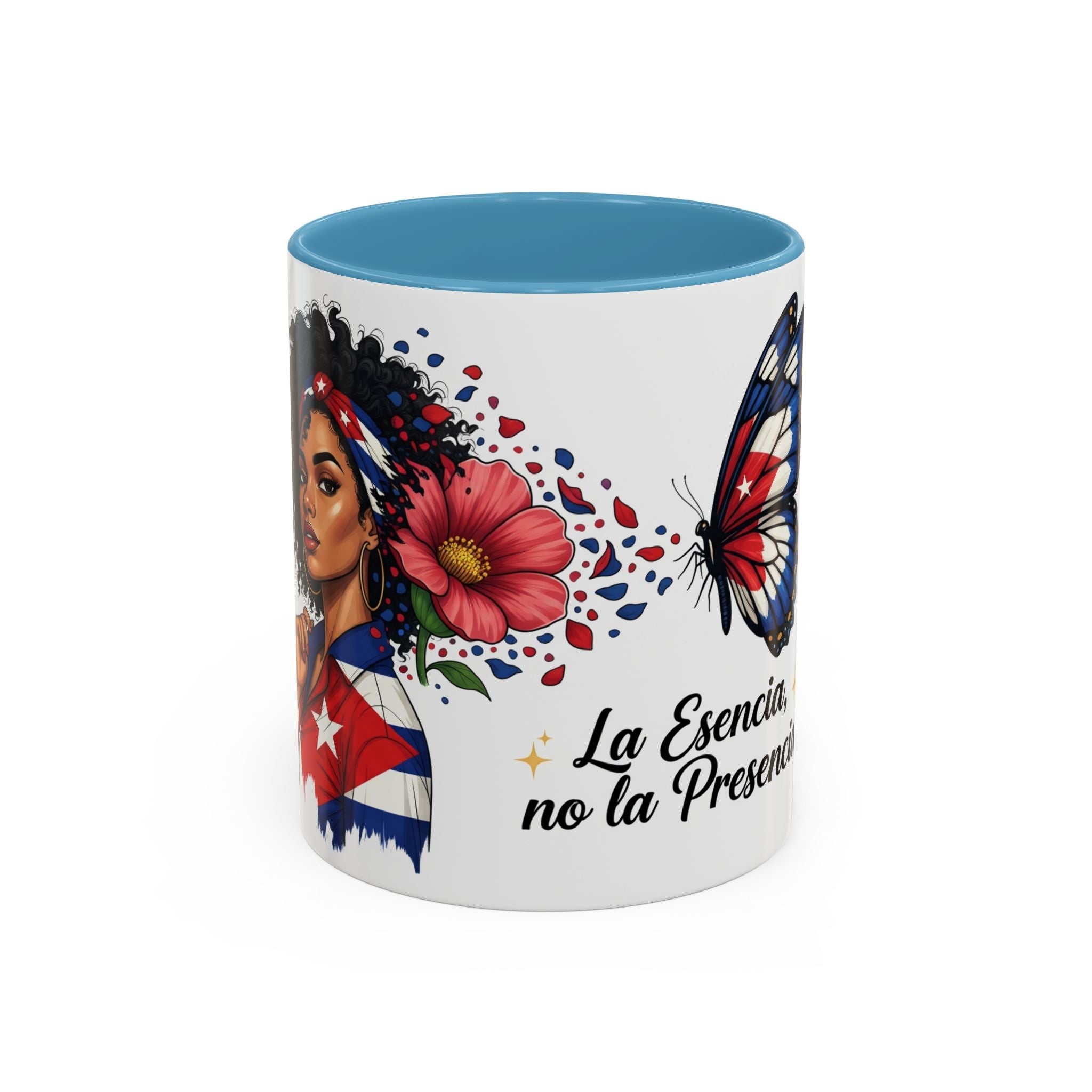 "La Esencia, no la Presencia" Coffee Cup (11/15oz) - Herheishen Prints