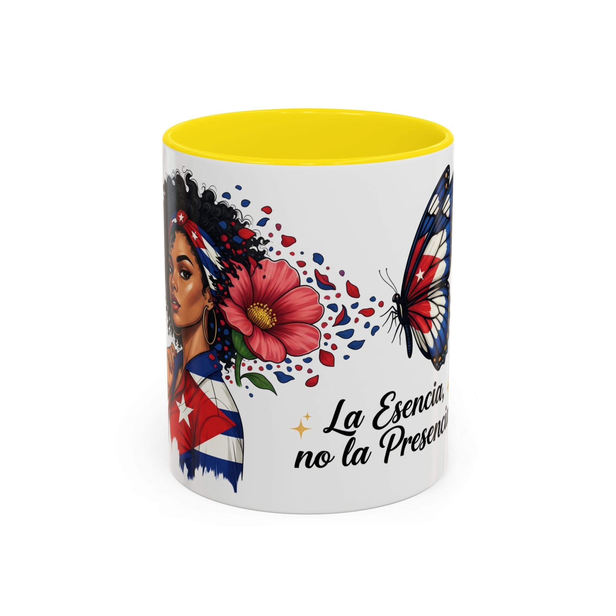"La Esencia, no la Presencia" Coffee Cup (11/15oz) - Herheishen Prints
